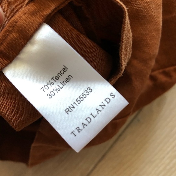Tradlands Finn Linen Tencel Jumpsuit in Clay Size M - Picture 9 of 12